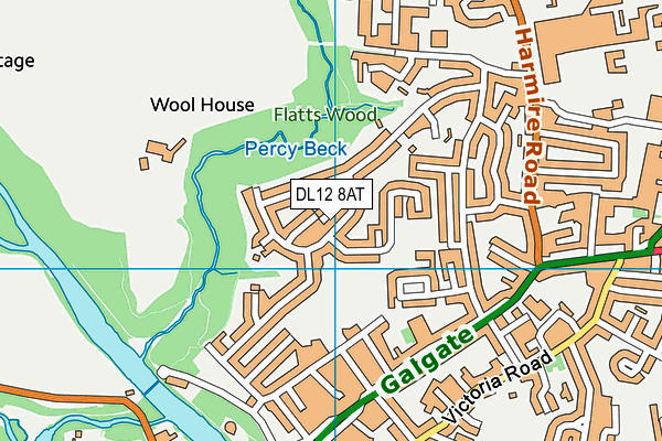 DL12 8AT map - OS VectorMap District (Ordnance Survey) DL12 8AT map - OS VectorMap District (Ordnance Survey)