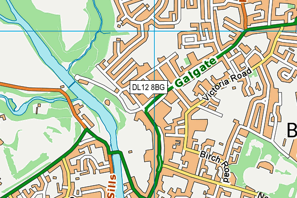 DL12 8BG map - OS VectorMap District (Ordnance Survey) DL12 8BG map - OS VectorMap District (Ordnance Survey)