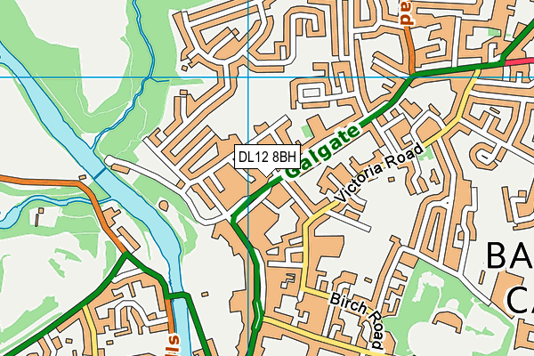 DL12 8BH map - OS VectorMap District (Ordnance Survey) DL12 8BH map - OS VectorMap District (Ordnance Survey)