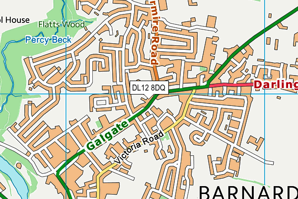 DL12 8DQ map - OS VectorMap District (Ordnance Survey) DL12 8DQ map - OS VectorMap District (Ordnance Survey)