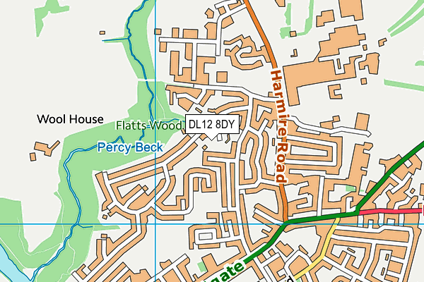 DL12 8DY map - OS VectorMap District (Ordnance Survey) DL12 8DY map - OS VectorMap District (Ordnance Survey)