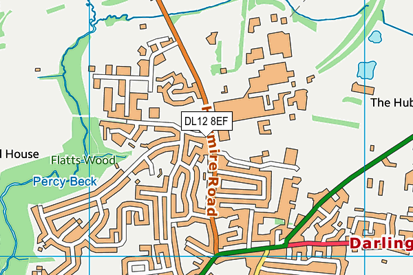 DL12 8EF map - OS VectorMap District (Ordnance Survey) DL12 8EF map - OS VectorMap District (Ordnance Survey)