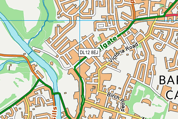 DL12 8EJ map - OS VectorMap District (Ordnance Survey) DL12 8EJ map - OS VectorMap District (Ordnance Survey)