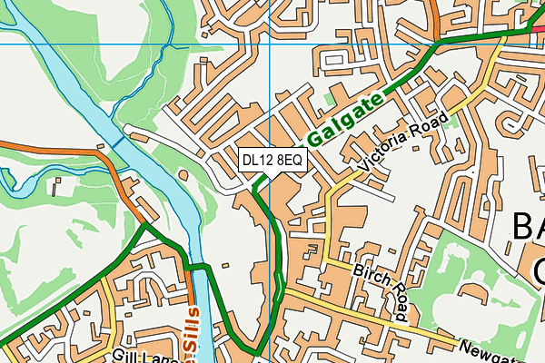 DL12 8EQ map - OS VectorMap District (Ordnance Survey)