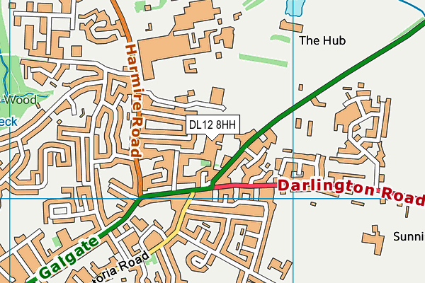 DL12 8HH map - OS VectorMap District (Ordnance Survey) DL12 8HH map - OS VectorMap District (Ordnance Survey)