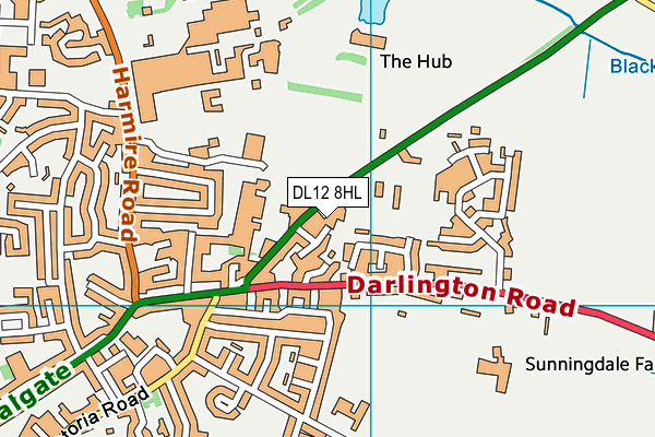 DL12 8HL map - OS VectorMap District (Ordnance Survey) DL12 8HL map - OS VectorMap District (Ordnance Survey)