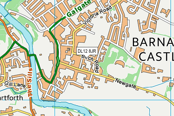 DL12 8JR map - OS VectorMap District (Ordnance Survey) DL12 8JR map - OS VectorMap District (Ordnance Survey)