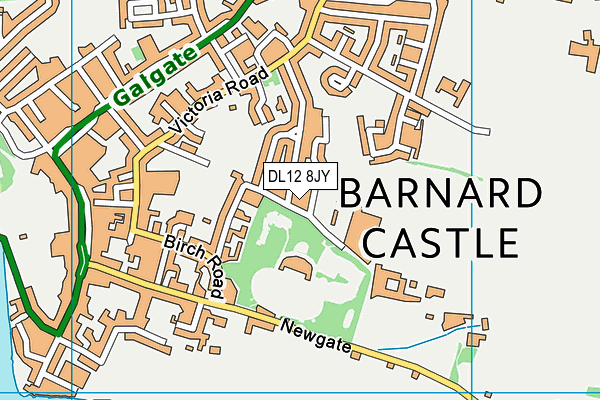 DL12 8JY map - OS VectorMap District (Ordnance Survey) DL12 8JY map - OS VectorMap District (Ordnance Survey)