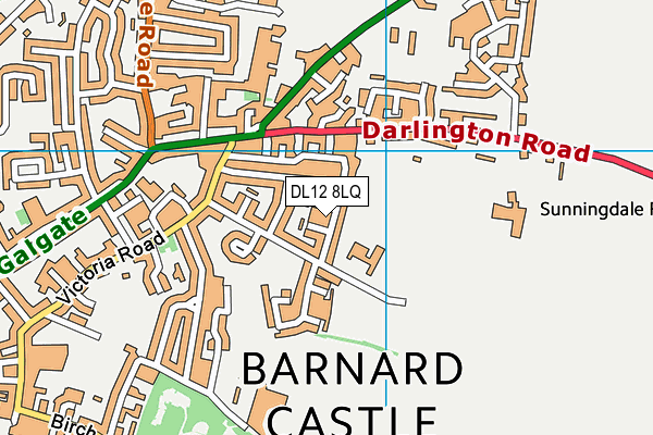 DL12 8LQ map - OS VectorMap District (Ordnance Survey) DL12 8LQ map - OS VectorMap District (Ordnance Survey)
