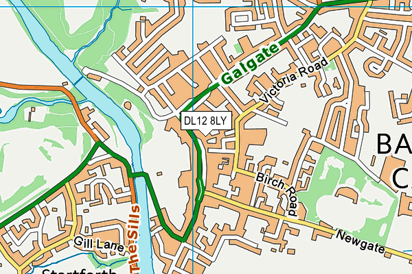 DL12 8LY map - OS VectorMap District (Ordnance Survey) DL12 8LY map - OS VectorMap District (Ordnance Survey)