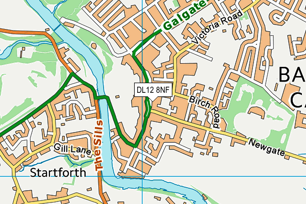 DL12 8NF map - OS VectorMap District (Ordnance Survey) DL12 8NF map - OS VectorMap District (Ordnance Survey)