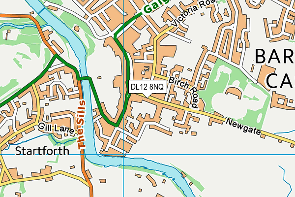 DL12 8NQ map - OS VectorMap District (Ordnance Survey) DL12 8NQ map - OS VectorMap District (Ordnance Survey)