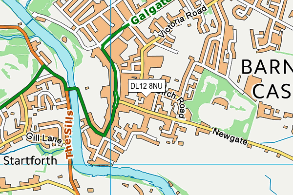 DL12 8NU map - OS VectorMap District (Ordnance Survey) DL12 8NU map - OS VectorMap District (Ordnance Survey)