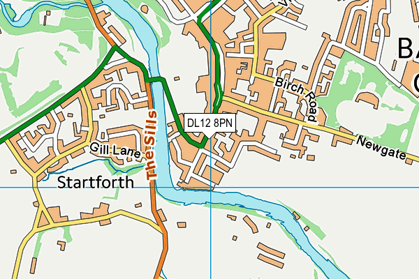 DL12 8PN map - OS VectorMap District (Ordnance Survey) DL12 8PN map - OS VectorMap District (Ordnance Survey)