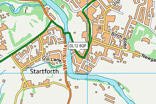DL12 8QF map - OS VectorMap District (Ordnance Survey) DL12 8QF map - OS VectorMap District (Ordnance Survey)