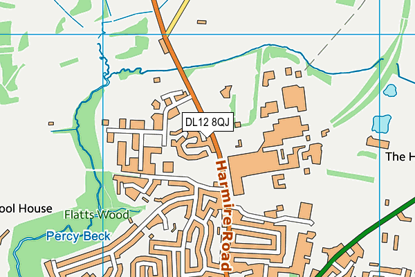 DL12 8QJ map - OS VectorMap District (Ordnance Survey) DL12 8QJ map - OS VectorMap District (Ordnance Survey)