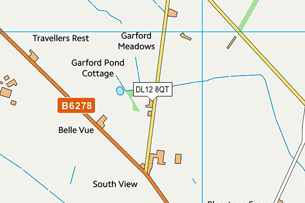 DL12 8QT map - OS VectorMap District (Ordnance Survey) DL12 8QT map - OS VectorMap District (Ordnance Survey)