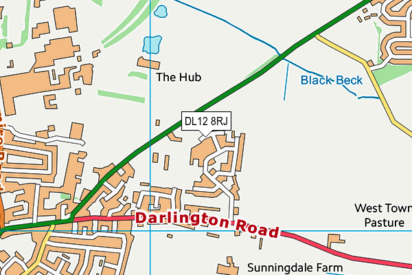 DL12 8RJ map - OS VectorMap District (Ordnance Survey) DL12 8RJ map - OS VectorMap District (Ordnance Survey)