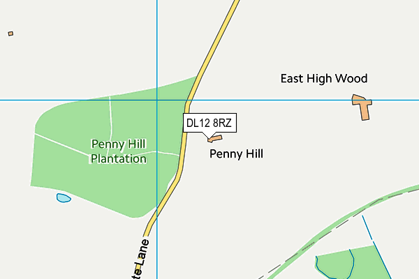 DL12 8RZ map - OS VectorMap District (Ordnance Survey) DL12 8RZ map - OS VectorMap District (Ordnance Survey)
