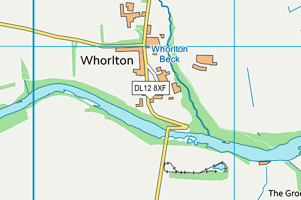DL12 8XF map - OS VectorMap District (Ordnance Survey) DL12 8XF map - OS VectorMap District (Ordnance Survey)