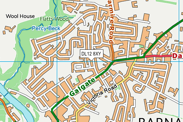 DL12 8XY map - OS VectorMap District (Ordnance Survey) DL12 8XY map - OS VectorMap District (Ordnance Survey)