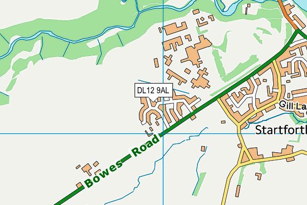 DL12 9AL map - OS VectorMap District (Ordnance Survey) DL12 9AL map - OS VectorMap District (Ordnance Survey)