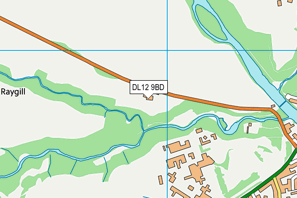 DL12 9BD map - OS VectorMap District (Ordnance Survey) DL12 9BD map - OS VectorMap District (Ordnance Survey)