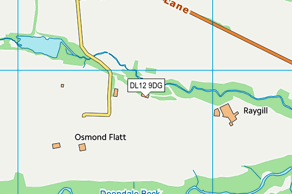 DL12 9DG map - OS VectorMap District (Ordnance Survey) DL12 9DG map - OS VectorMap District (Ordnance Survey)