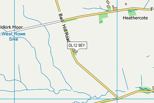 DL12 9EY map - OS VectorMap District (Ordnance Survey) DL12 9EY map - OS VectorMap District (Ordnance Survey)