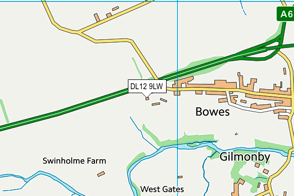DL12 9LW map - OS VectorMap District (Ordnance Survey) DL12 9LW map - OS VectorMap District (Ordnance Survey)