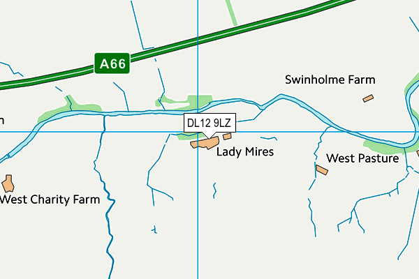 DL12 9LZ map - OS VectorMap District (Ordnance Survey) DL12 9LZ map - OS VectorMap District (Ordnance Survey)
