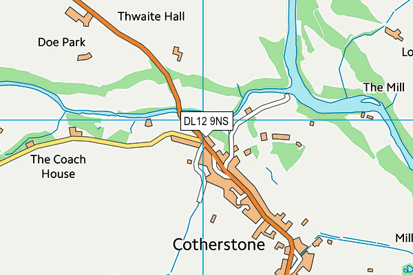 DL12 9NS map - OS VectorMap District (Ordnance Survey) DL12 9NS map - OS VectorMap District (Ordnance Survey)