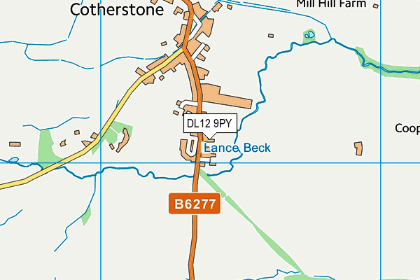 DL12 9PY map - OS VectorMap District (Ordnance Survey) DL12 9PY map - OS VectorMap District (Ordnance Survey)