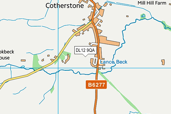 DL12 9QA map - OS VectorMap District (Ordnance Survey) DL12 9QA map - OS VectorMap District (Ordnance Survey)