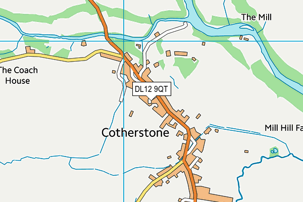 DL12 9QT map - OS VectorMap District (Ordnance Survey) DL12 9QT map - OS VectorMap District (Ordnance Survey)