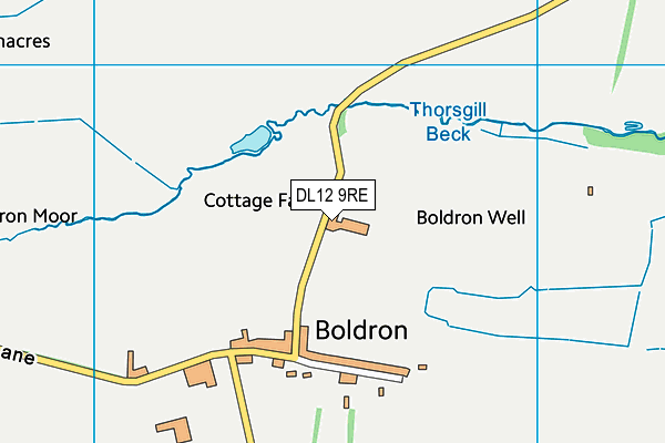 DL12 9RE map - OS VectorMap District (Ordnance Survey) DL12 9RE map - OS VectorMap District (Ordnance Survey)
