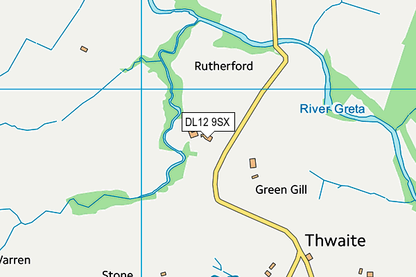 DL12 9SX map - OS VectorMap District (Ordnance Survey) DL12 9SX map - OS VectorMap District (Ordnance Survey)