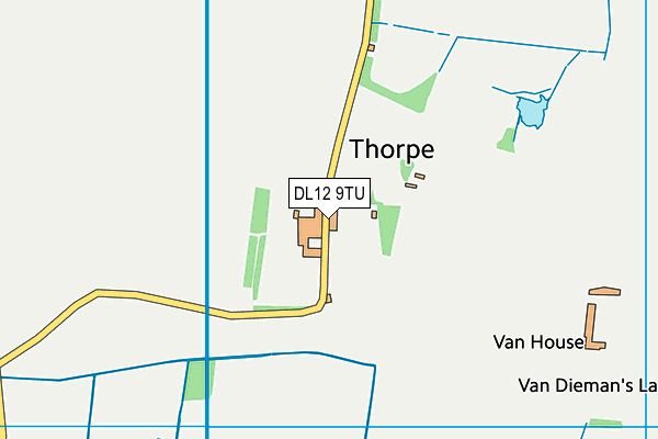 DL12 9TU map - OS VectorMap District (Ordnance Survey) DL12 9TU map - OS VectorMap District (Ordnance Survey)