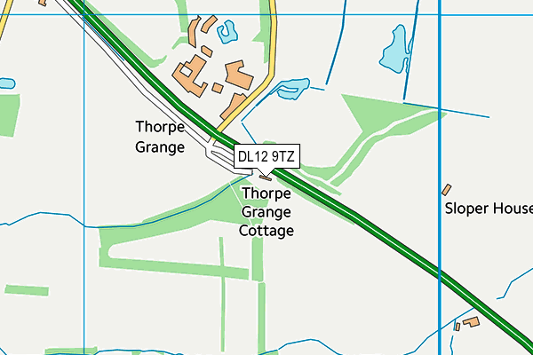 DL12 9TZ map - OS VectorMap District (Ordnance Survey) DL12 9TZ map - OS VectorMap District (Ordnance Survey)