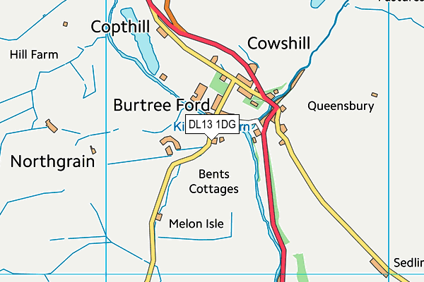 DL13 1DG map - OS VectorMap District (Ordnance Survey) DL13 1DG map - OS VectorMap District (Ordnance Survey)