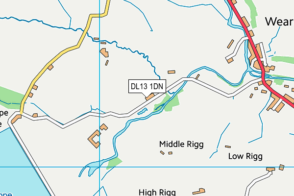 DL13 1DN map - OS VectorMap District (Ordnance Survey) DL13 1DN map - OS VectorMap District (Ordnance Survey)
