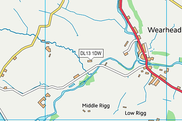 DL13 1DW map - OS VectorMap District (Ordnance Survey) DL13 1DW map - OS VectorMap District (Ordnance Survey)