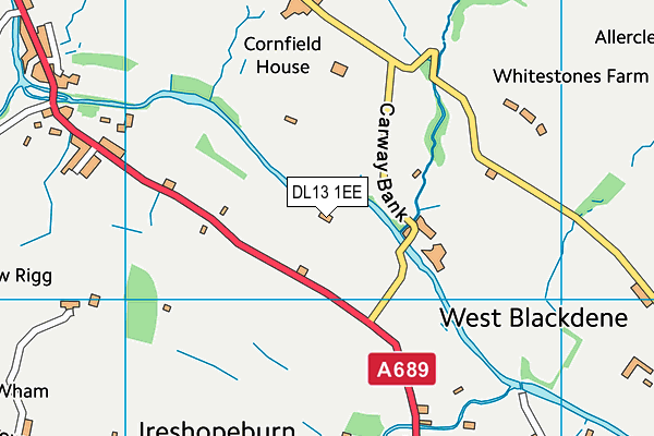 DL13 1EE map - OS VectorMap District (Ordnance Survey) DL13 1EE map - OS VectorMap District (Ordnance Survey)
