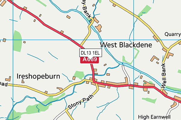 DL13 1EL map - OS VectorMap District (Ordnance Survey) DL13 1EL map - OS VectorMap District (Ordnance Survey)