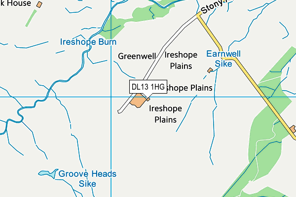 DL13 1HG map - OS VectorMap District (Ordnance Survey) DL13 1HG map - OS VectorMap District (Ordnance Survey)
