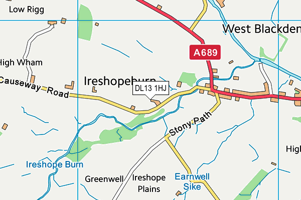 DL13 1HJ map - OS VectorMap District (Ordnance Survey) DL13 1HJ map - OS VectorMap District (Ordnance Survey)