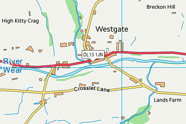 DL13 1JN map - OS VectorMap District (Ordnance Survey) DL13 1JN map - OS VectorMap District (Ordnance Survey)