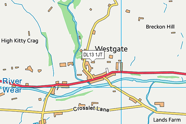 DL13 1JT map - OS VectorMap District (Ordnance Survey) DL13 1JT map - OS VectorMap District (Ordnance Survey)