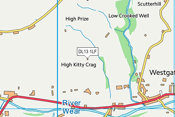 DL13 1LF map - OS VectorMap District (Ordnance Survey) DL13 1LF map - OS VectorMap District (Ordnance Survey)