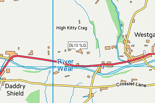 DL13 1LG map - OS VectorMap District (Ordnance Survey) DL13 1LG map - OS VectorMap District (Ordnance Survey)